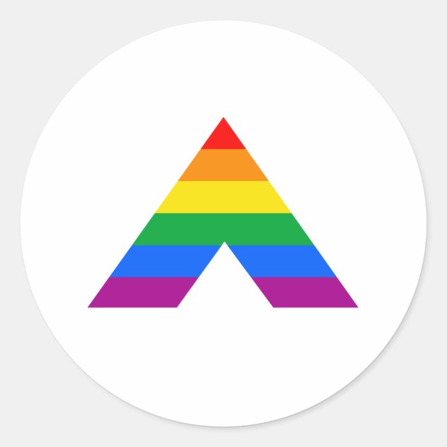 Straight Ally Symbol Classic Round Sticker (Front)