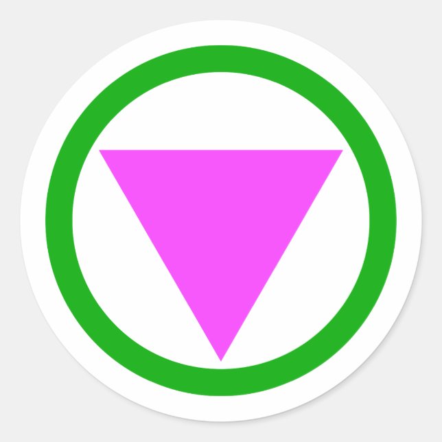 Straight Ally Symbol Classic Round Sticker (Front)