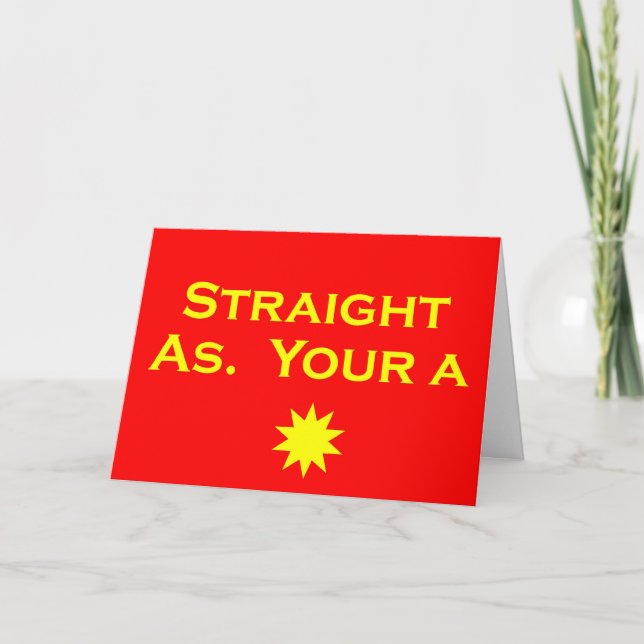 Straight As Card (Front)