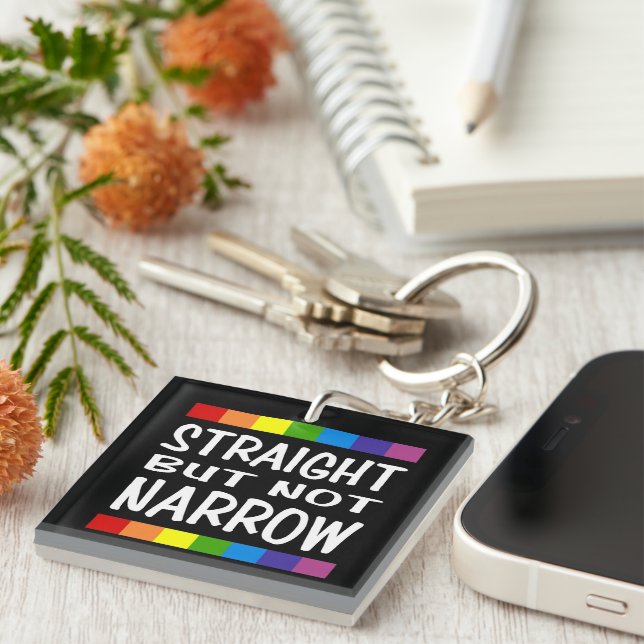 Straight But Not Narrow Keychain (Front Right)