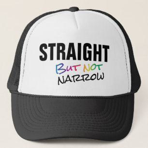Straight But Not Narrow LGBTQ+ Ally Trucker Hat