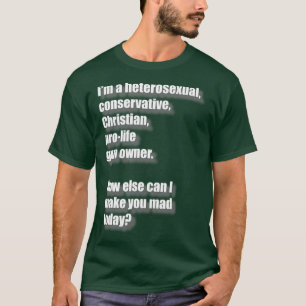Straight Conservative Christian ProLife Gun T-Shirt