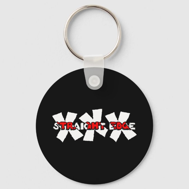 Straight Edge 07 Black Key Ring (Front)