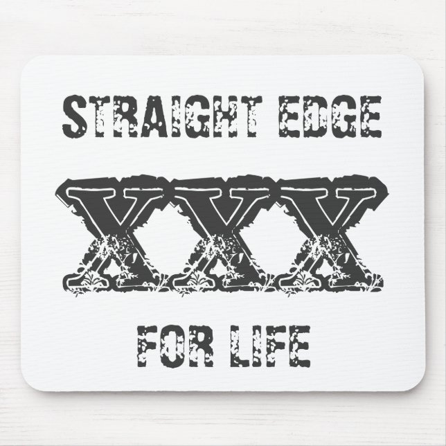 STRAIGHT EDGE FOR LIFE Mouse Pad (Front)