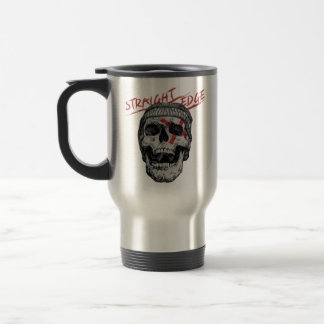 Straight Edge Skull Travel Mug