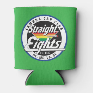 Straight Eights Can Coozy Can Cooler (Green)