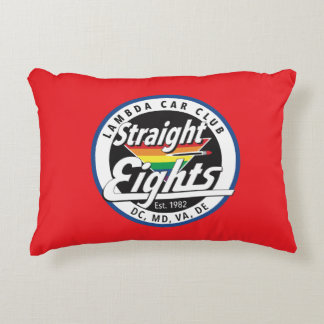 Straight Eights/LCCI Throw Pillow (Red)
