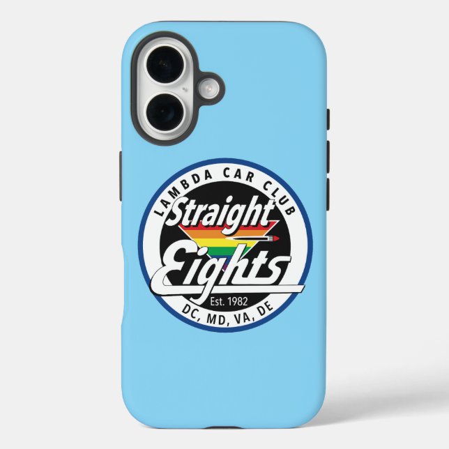 Straight Eights Phone Case (Light Blue) (Back)