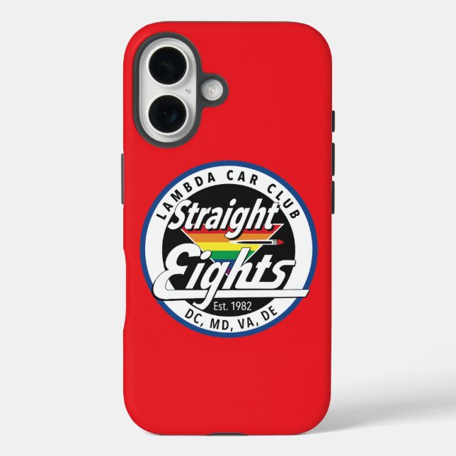 Straight Eights Phone Case (Red) (Back)