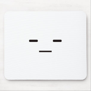Straight Face Black Blue Red Mouse Pad