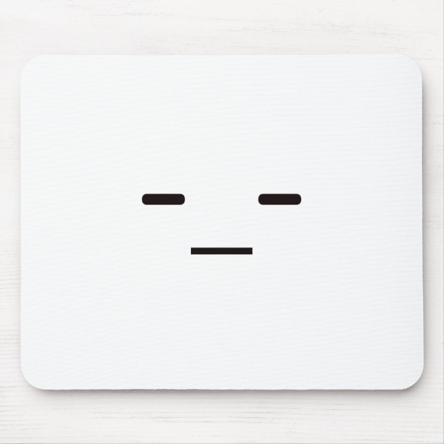 Straight Face Black Blue Red Mouse Pad (Front)