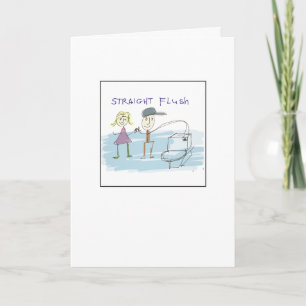 Straight Flush Greeting Card