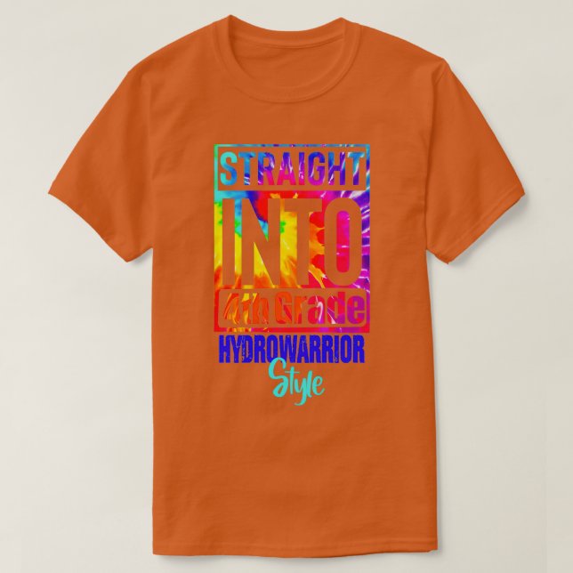 Straight into 4th Grade hydrowarrior style 4th gra T-Shirt (Design Front)