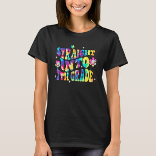Straight Into 7th Grade Tie Dye Rainbow Back To Sc T-Shirt