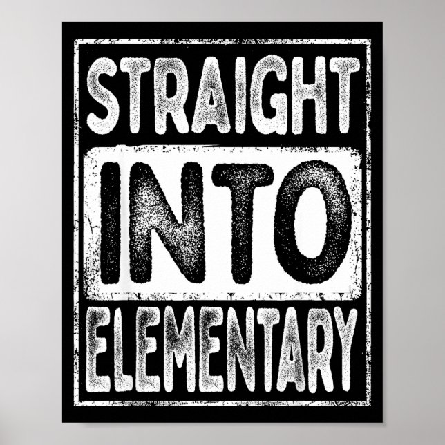 Straight into elementary retro back to school poster (Front)