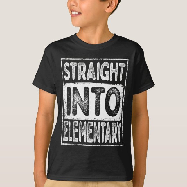 Straight into elementary retro back to school T-Shirt (Front)