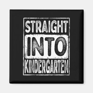 Straight into kindergarten retro back to school magnet