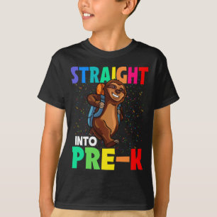Straight Into Pre-K Sloth Back To School T-Shirt
