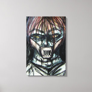 Straight Jacket Psycho Killer for Halloween Canvas Print