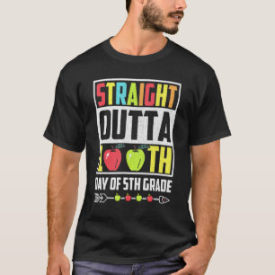 Straight Outta 100th Day Of 5th Grade T-Shirt