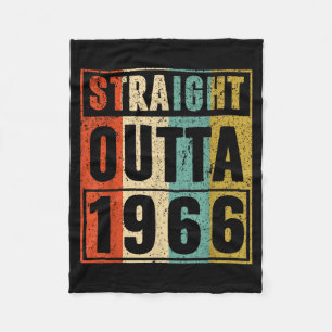Straight Outta 1966 Classic Birth of Birthday 1966 Fleece Blanket