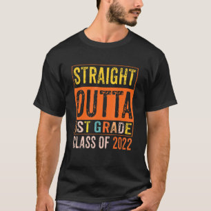 Straight Outta 1st Grade Kids Boys 2022 Graduatio T-Shirt