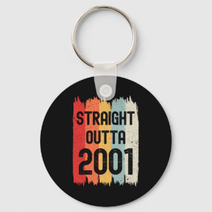 Straight Outta 2001 Funny Retro Birthday Awesome S Key Ring