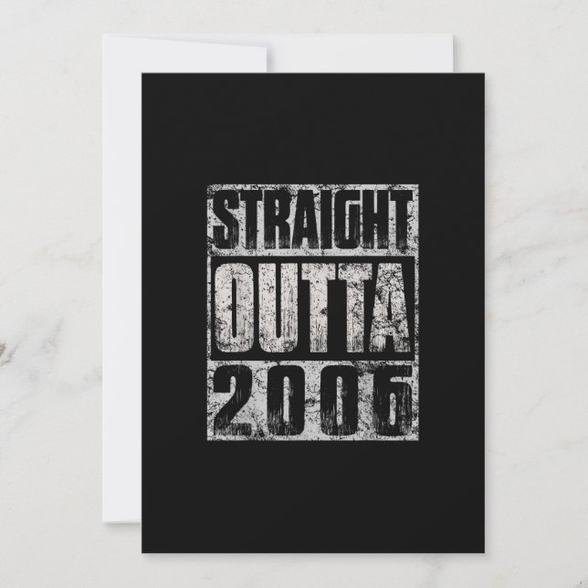 Straight Outta 2006 Made In 17th Birthday 17 Year  Invitation (Front)