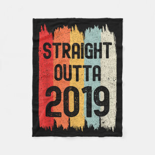 Straight Outta 2019 Funny Retro Birthday Awesome S Fleece Blanket