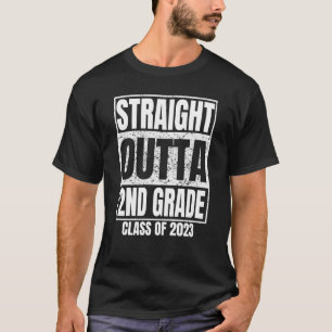 Straight Outta 2nd Grade Graduation 2023 Class Sec T-Shirt