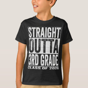 Straight Outta 3rd Grade Graduate Funny 2026 Third T-Shirt