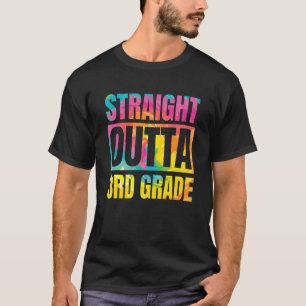 Straight Outta 3rd Grade Great Kids Graduation Tie T-Shirt
