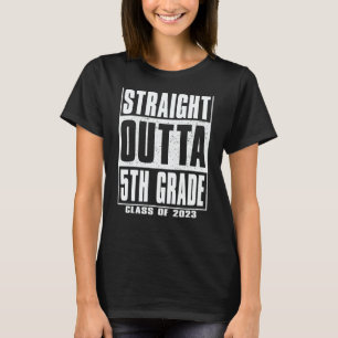 Straight Outta 5th Grade Kids Boys Graduation 2023 T-Shirt