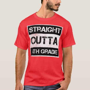 Straight Outta 8th Grade Vintage Distressed Souven T-Shirt