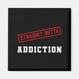 Straight outta addiction graduation sobriety magnet
