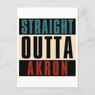 Straight Outta Akron Ohio OH Holiday Postcard