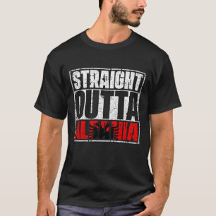 Straight Outta Albania  Flag T-Shirt