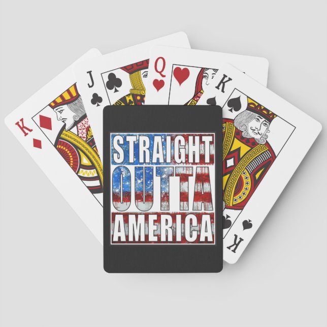 Straight Outta America Playing Cards (Back)