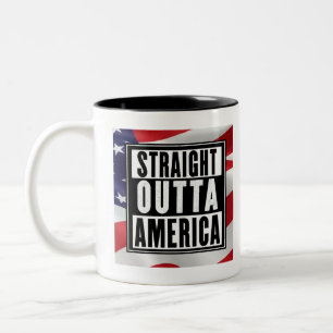 "Straight Outta America" Two-Tone Coffee Mug