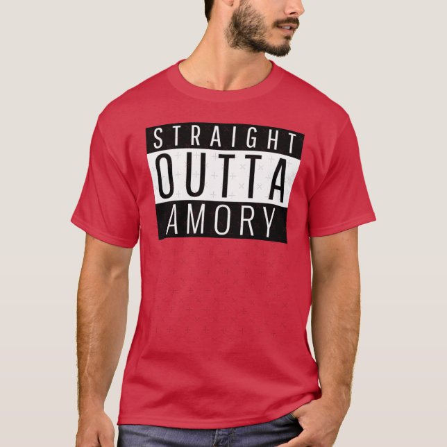 Straight Outta Amory Mississippi Amory MS T-Shirt (Front)