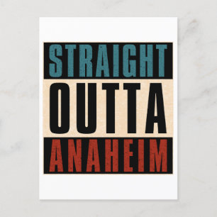 Straight Outta Anaheim California CA Holiday Postcard