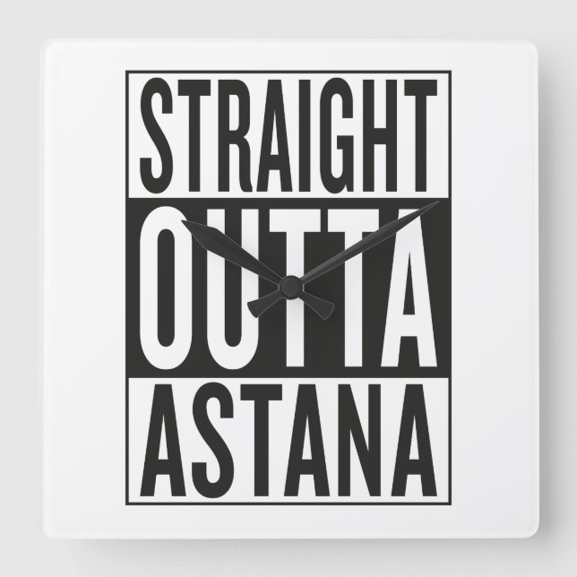 straight outta Astana Square Wall Clock (Front)