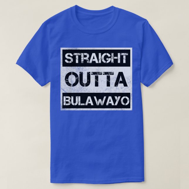 Straight Outta Bulawayo Zimbabwe Vintage Distresse T-Shirt (Design Front)
