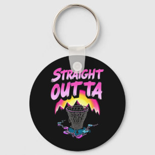 Straight Outta Chains Funny Disc Golf Player Mens Key Ring