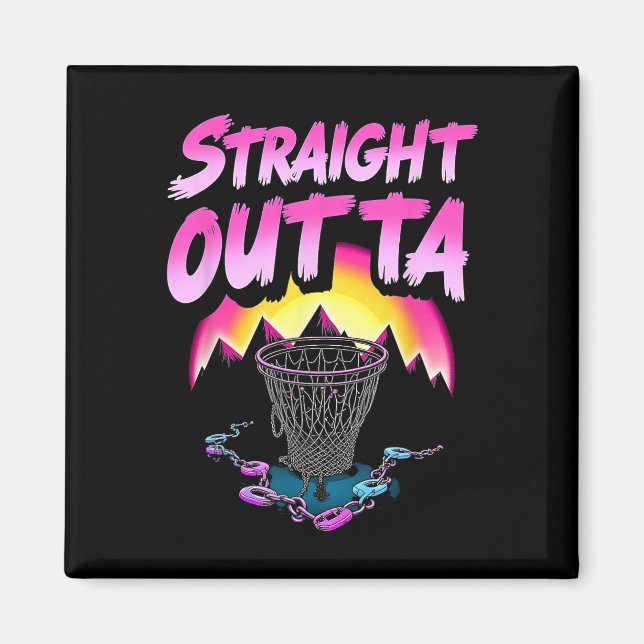 Straight Outta Chains Funny Disc Golf Player Mens  Magnet (Front)