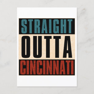 Straight Outta Cincinnati Ohio OH Holiday Postcard