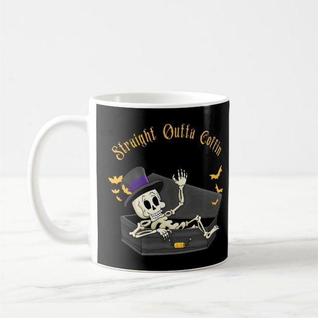 Straight Outta Coffin Coffee Mug (Left)