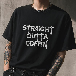 Straight Outta Coffin Funny Gothic Halloween T-Shirt