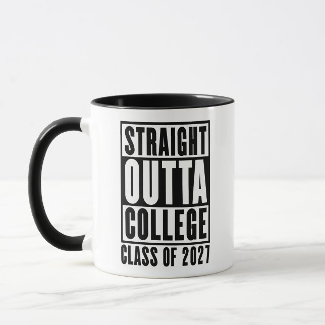Straight Outta College Class of 2027 Mug (Left)