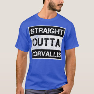 Straight Outta Corvallis city Oregon Vintage Distr T-Shirt